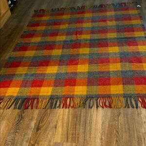 Pendleton Multicolor Plaid Throw with Fringe